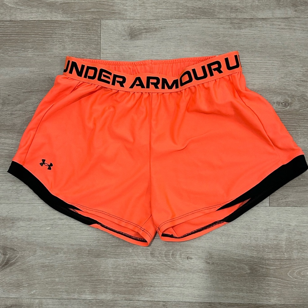 Under Armour Bright Coral Athletic Shorts Performance